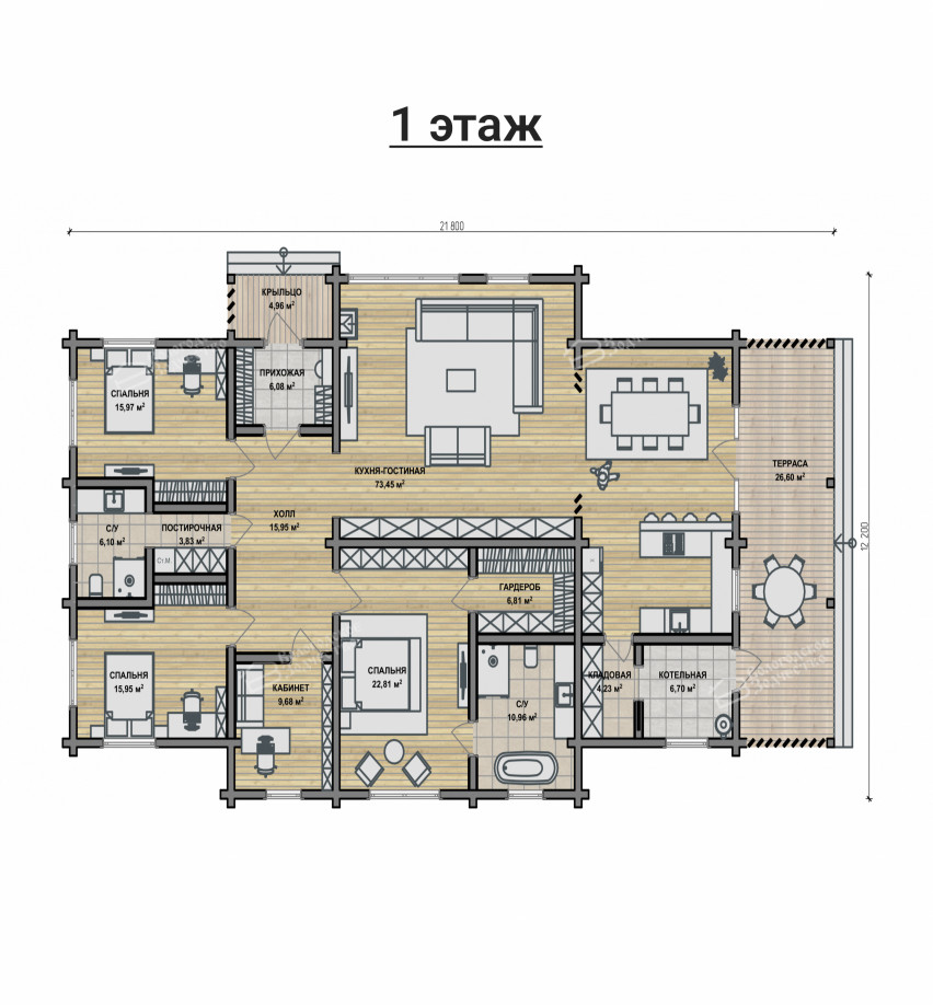 Дом из клееного бруса VZ-498
